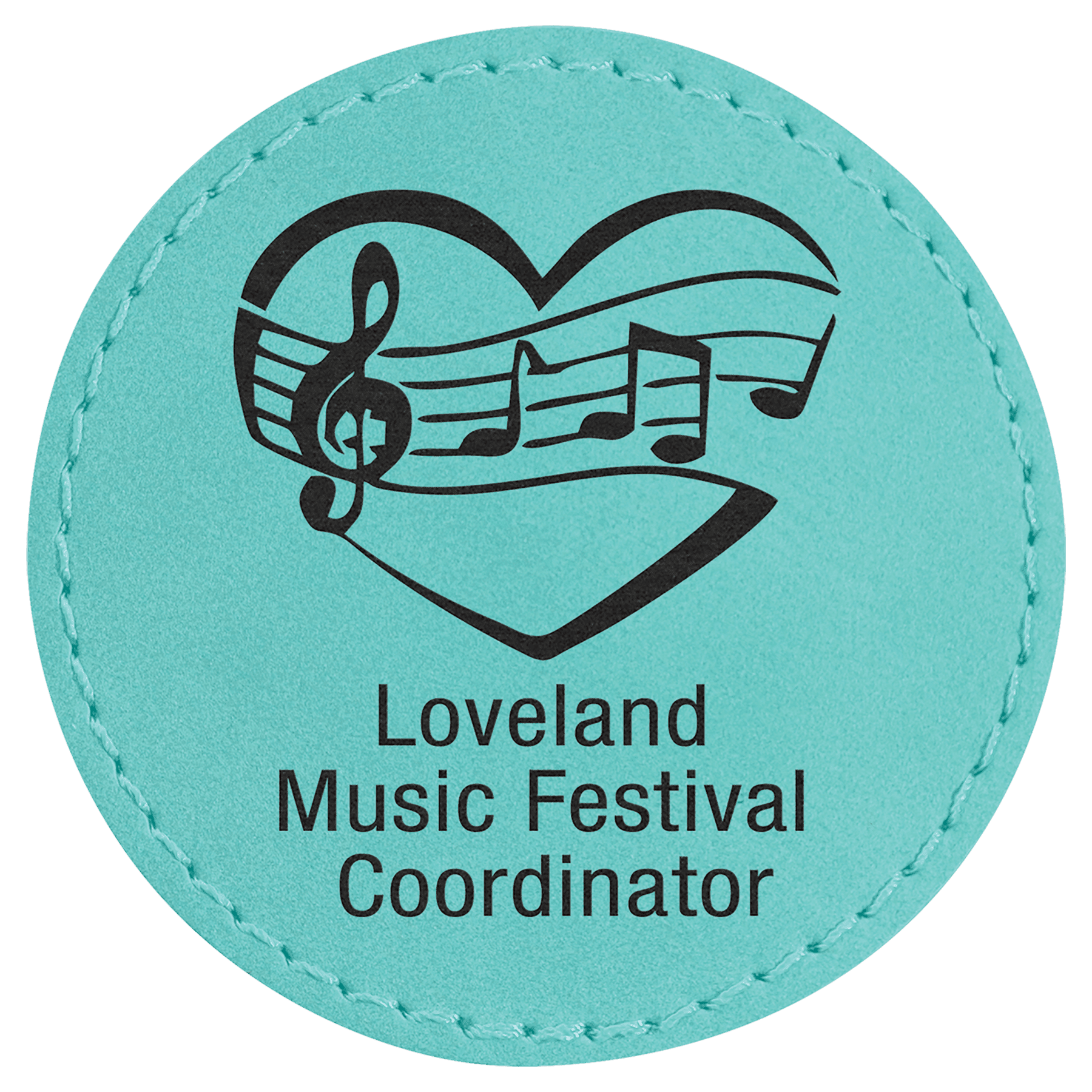 2 1/2" Round Laserable Leatherette Patch with Kota Pro Adhesive