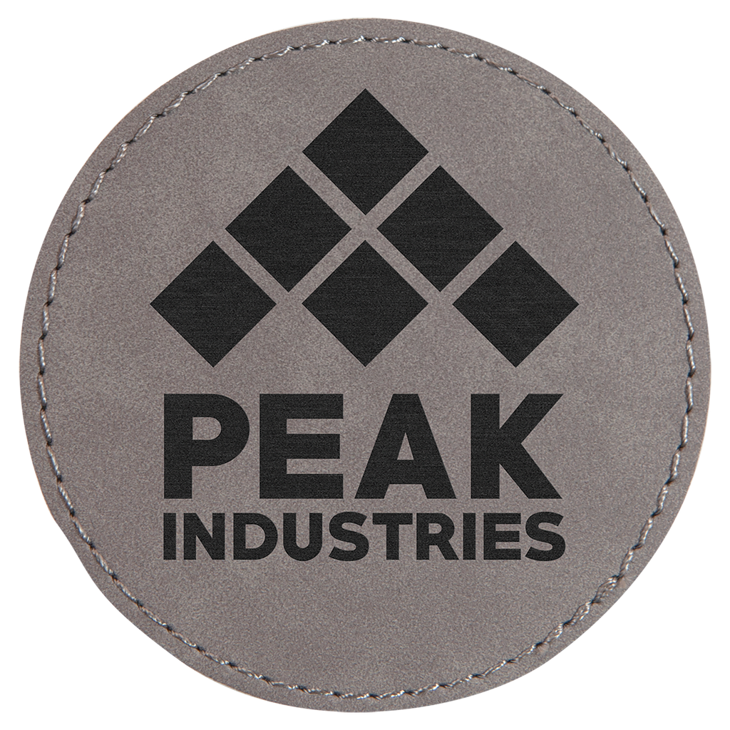 3" Round Laserable Leatherette Patch with Adhesive