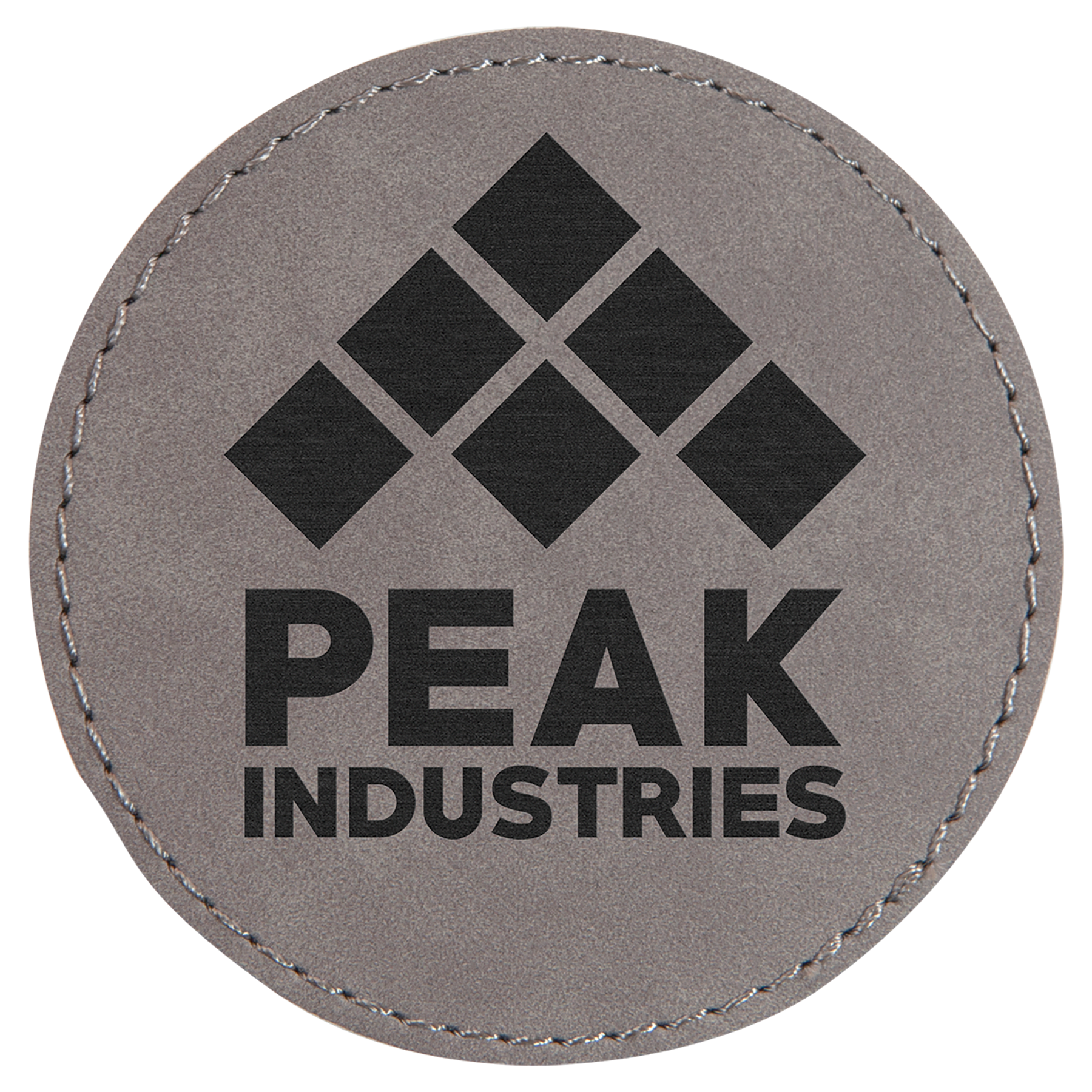 3" Round Laserable Leatherette Patch with Adhesive