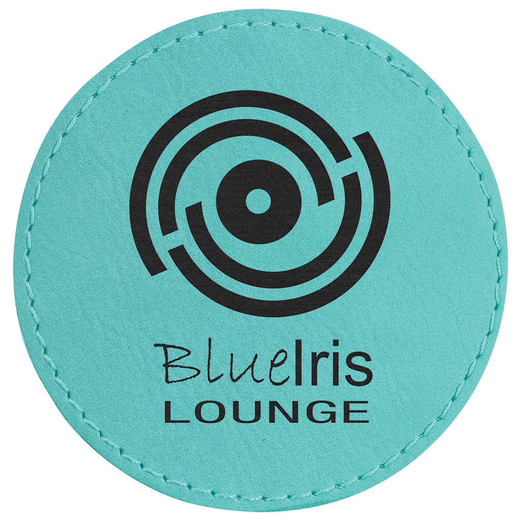 3" Round Laserable Leatherette Patch with Adhesive