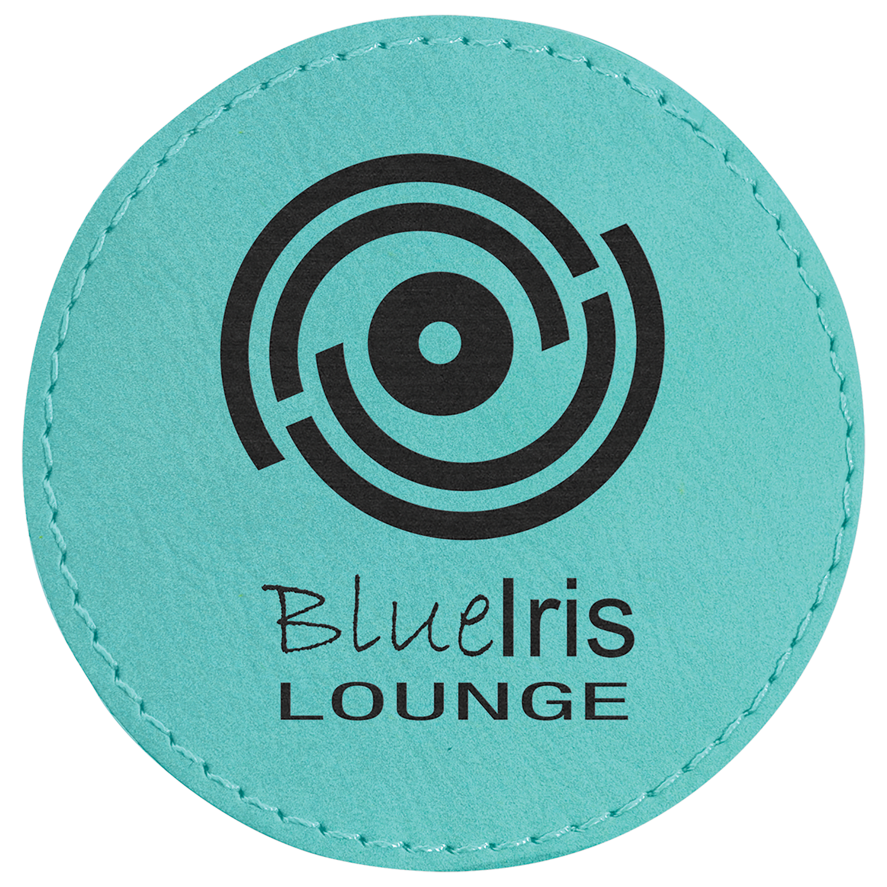 3" Round Laserable Leatherette Patch with Adhesive