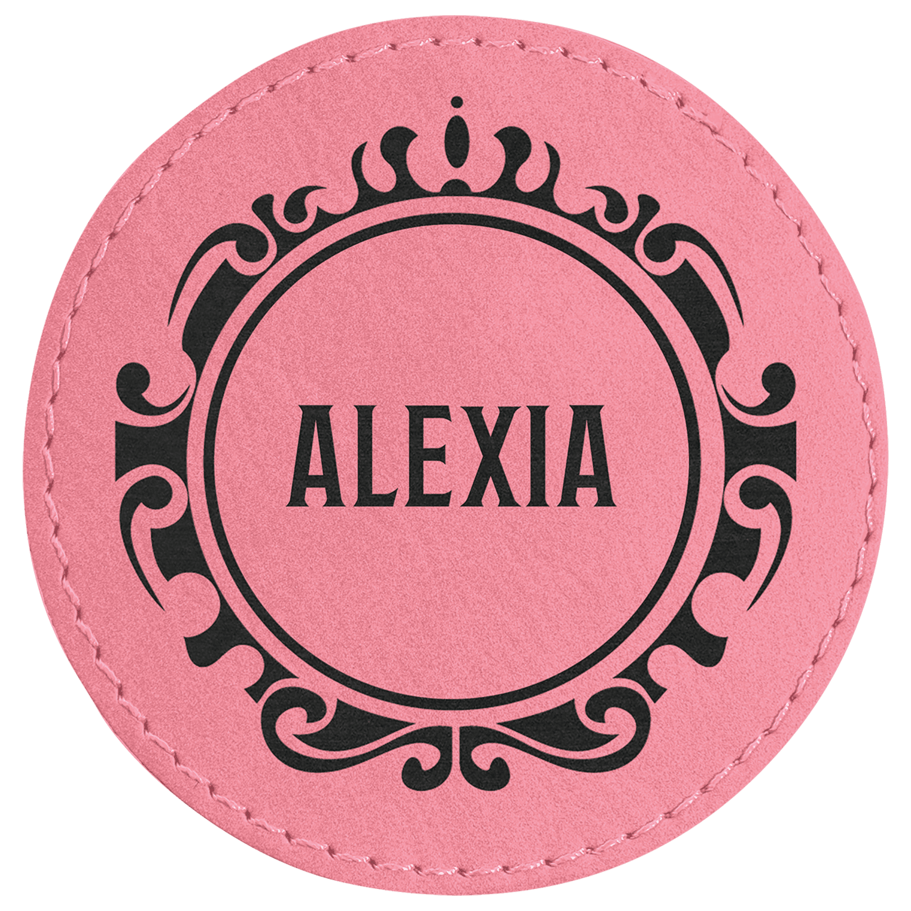 3" Round Laserable Leatherette Patch with Kota Pro Adhesive