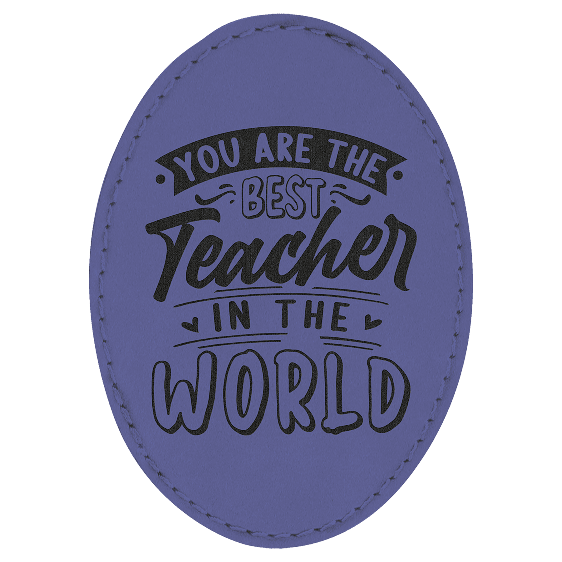 3 1/2" x 2 1/2" Oval Laserable Leatherette Patch with Kota Pro Adhesive