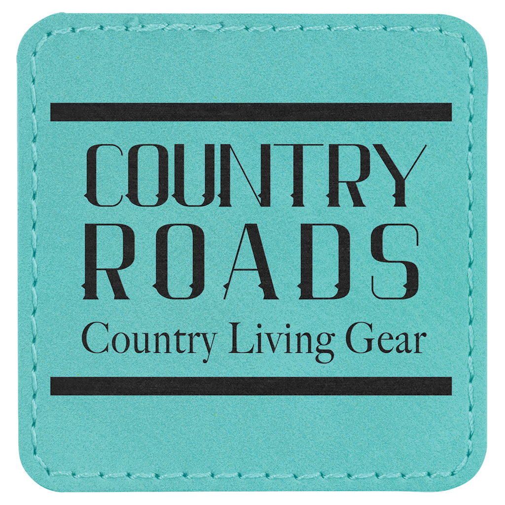 2 1/2" x 2 1/2" Laserable Leatherette Patch with Adhesive