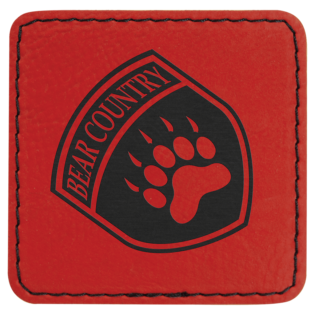 2 1/2" x 2 1/2" Laserable Leatherette Patch with Adhesive