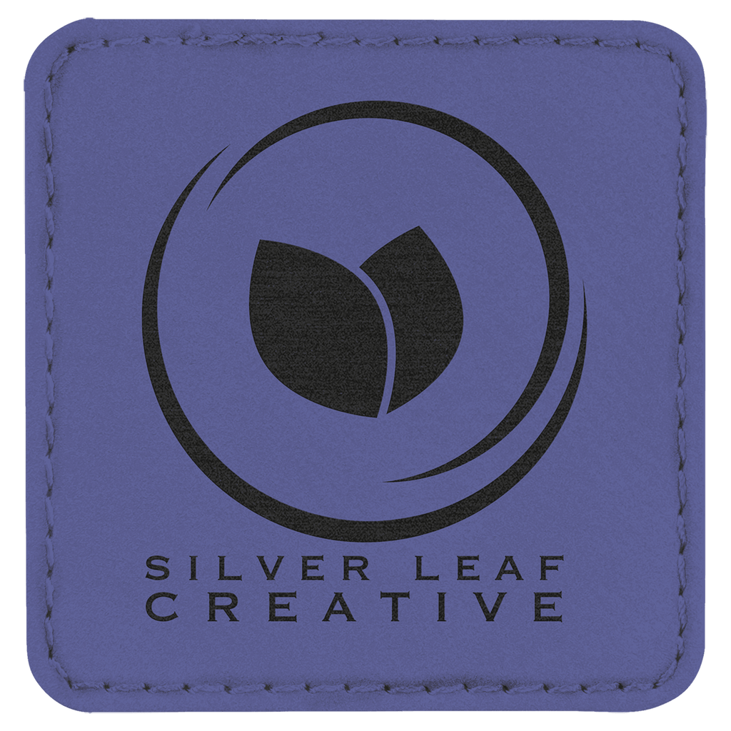 2 1/2" x 2 1/2" Square Laserable Leatherette Patch with Adhesive
