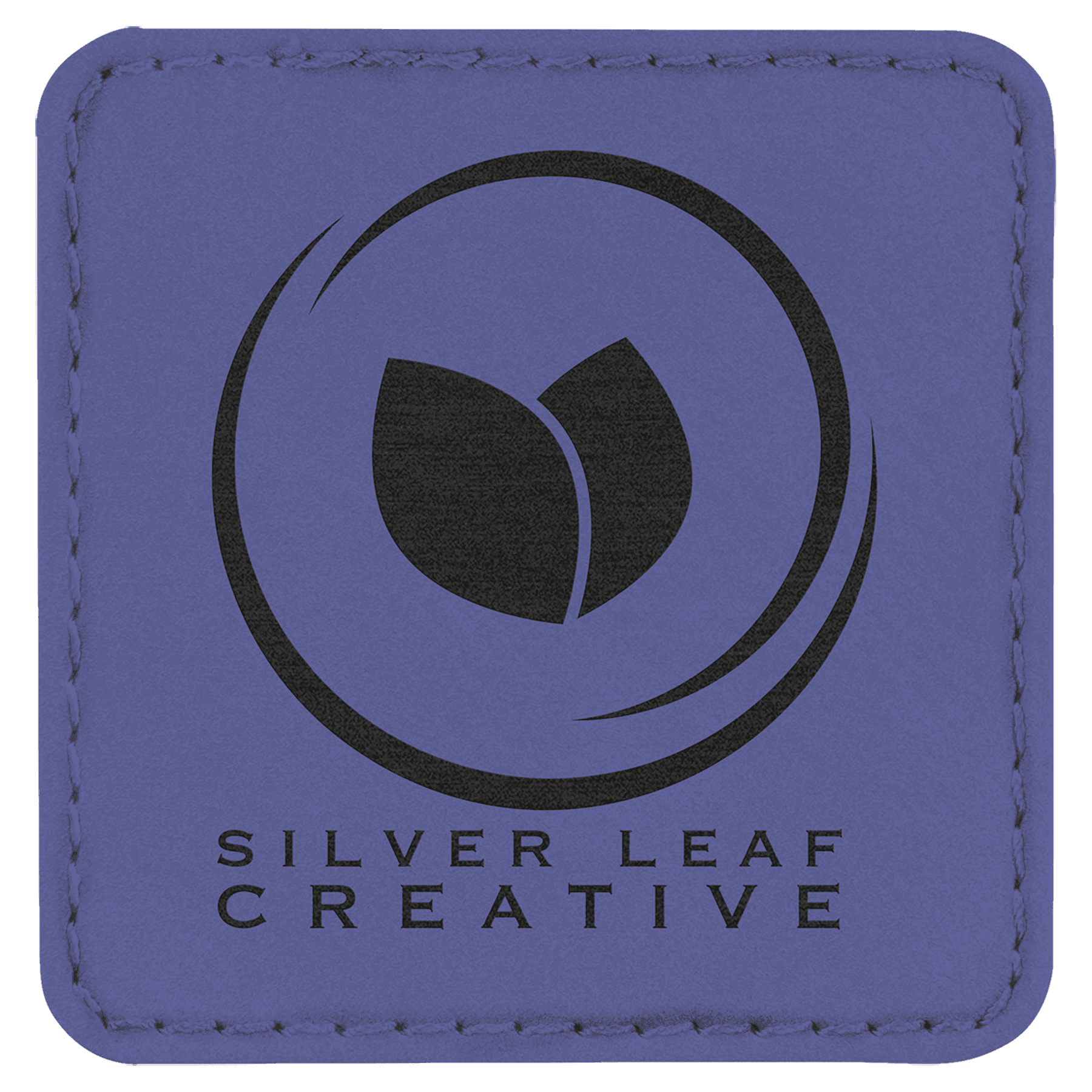 2 1/2" x 2 1/2" Square Laserable Leatherette Patch with Adhesive