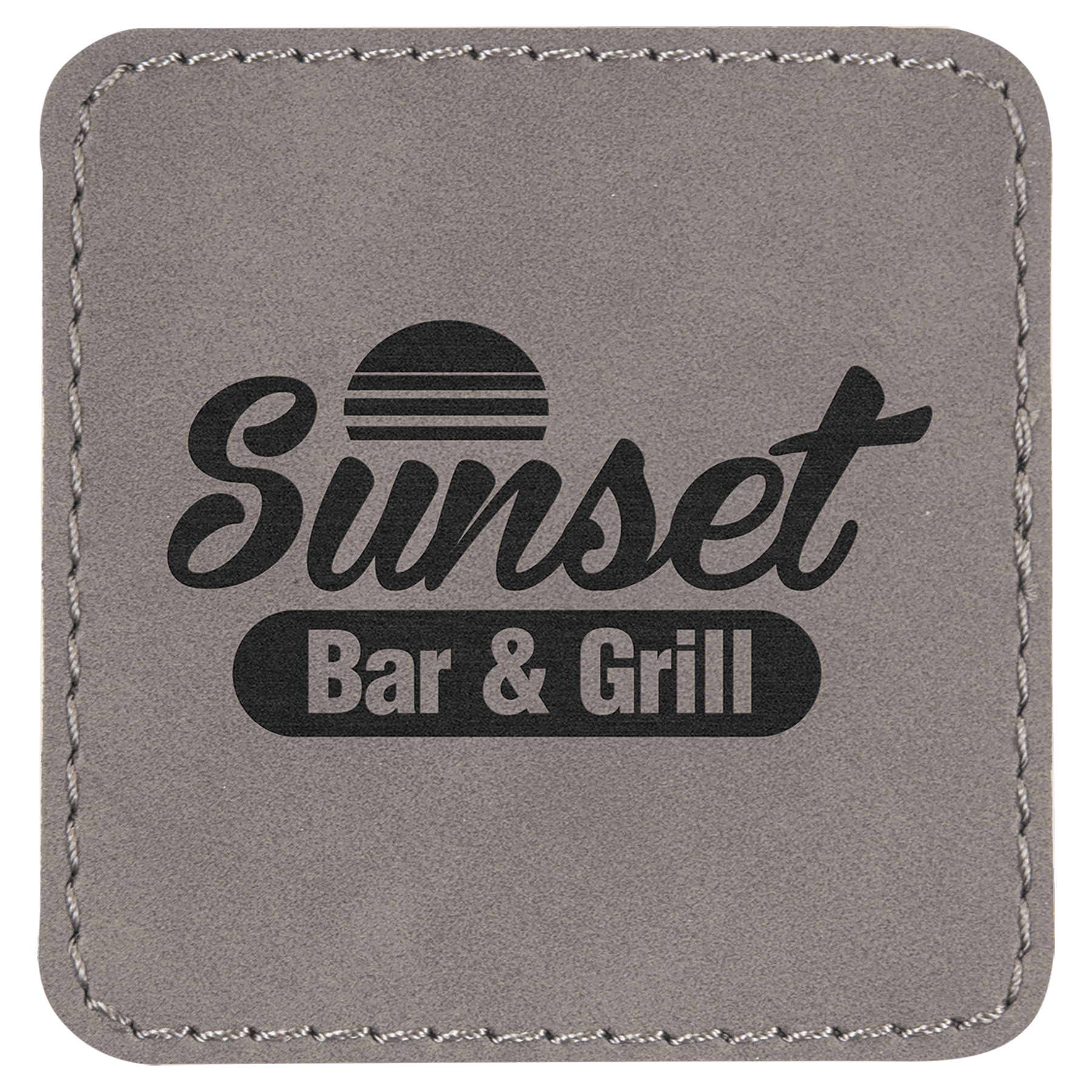 2 1/2" x 2 1/2" Square Laserable Leatherette Patch with Kota Pro Adhesive