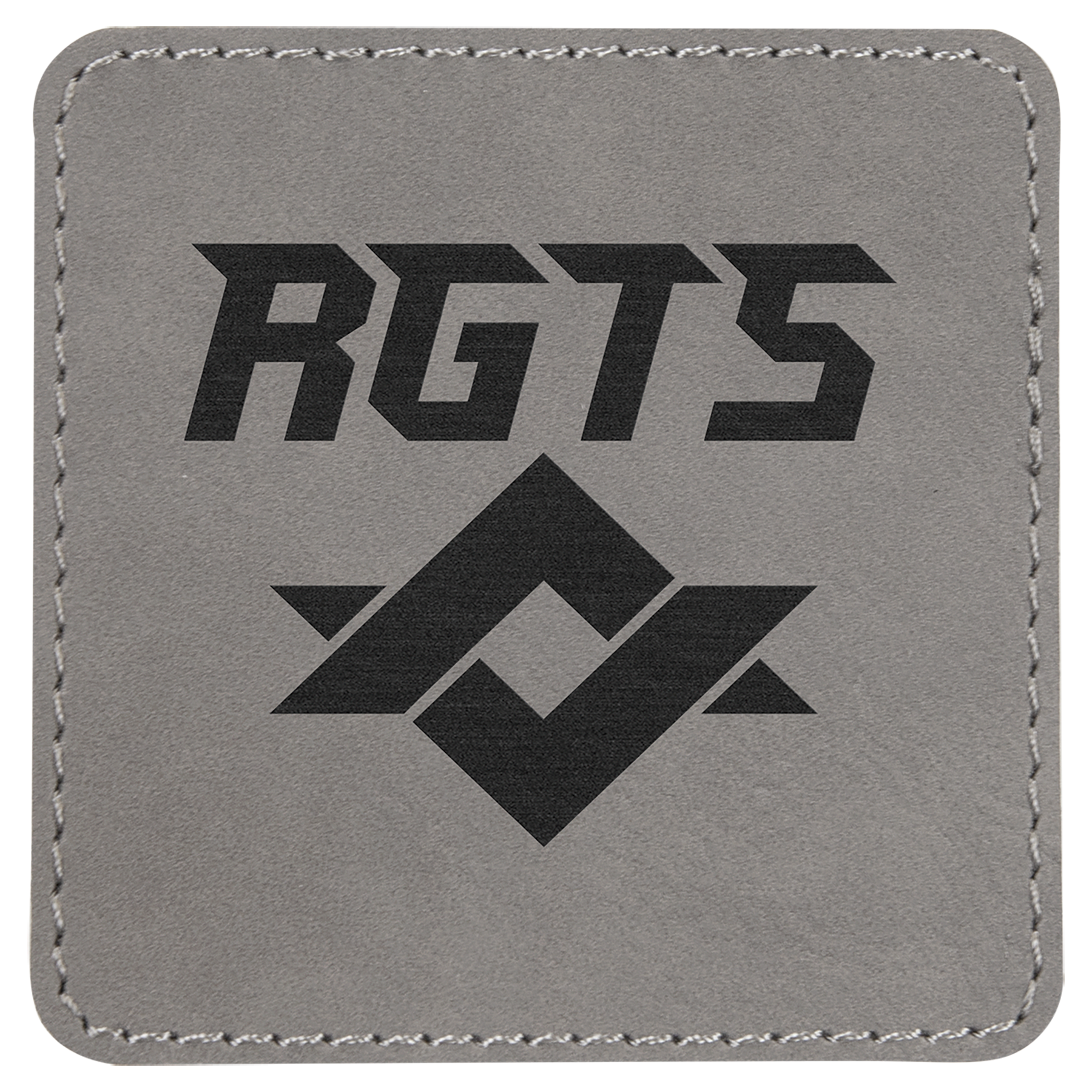 3" x 3" Square Laserable Leatherette Patch with Adhesive