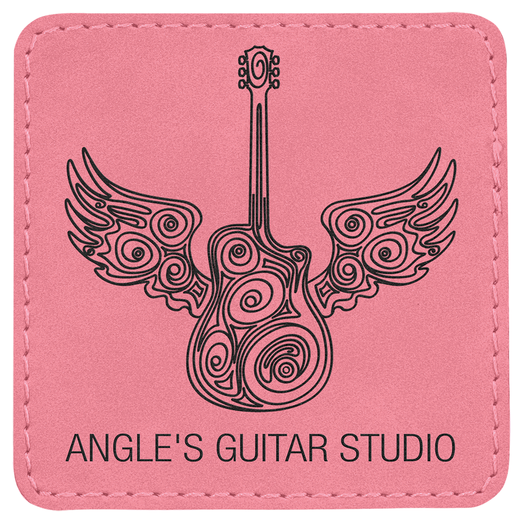 3" x 3" Square Laserable Leatherette Patch with Adhesive