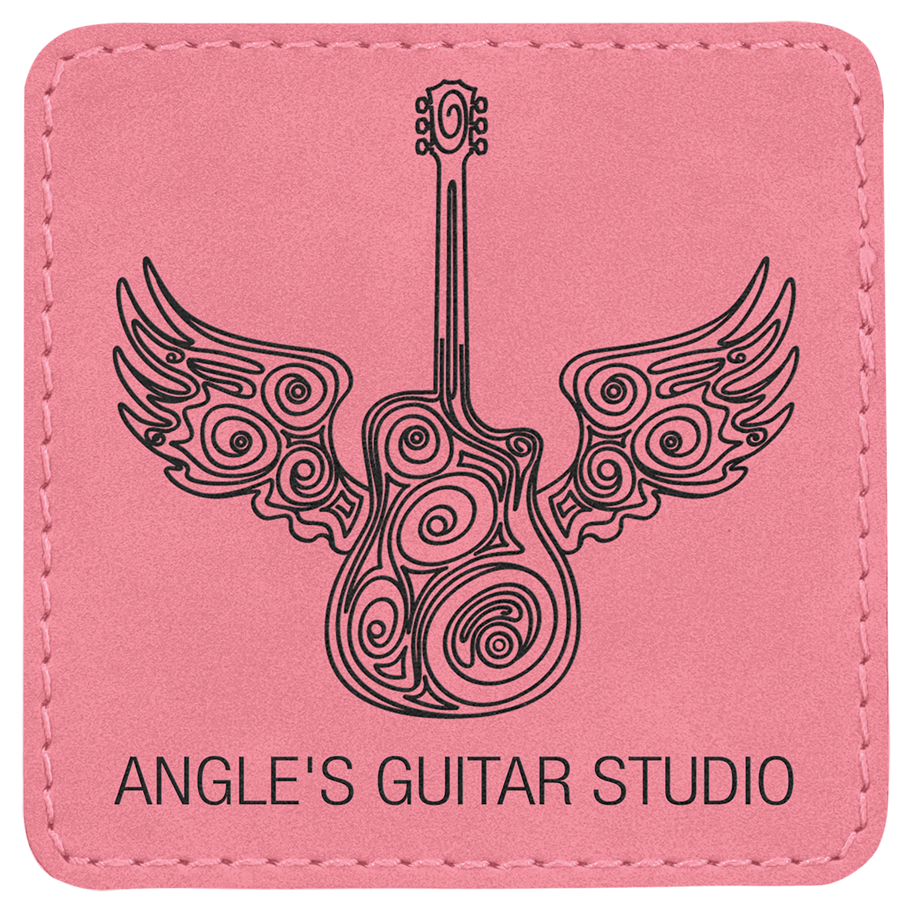 3" x 3" Square Laserable Leatherette Patch with Adhesive