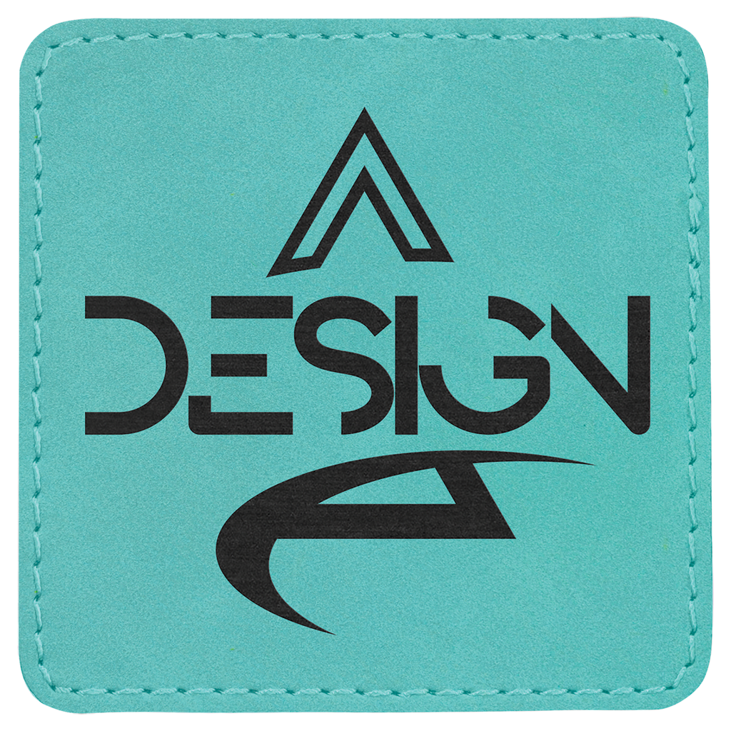 3" x 3" Square Laserable Leatherette Patch with Adhesive