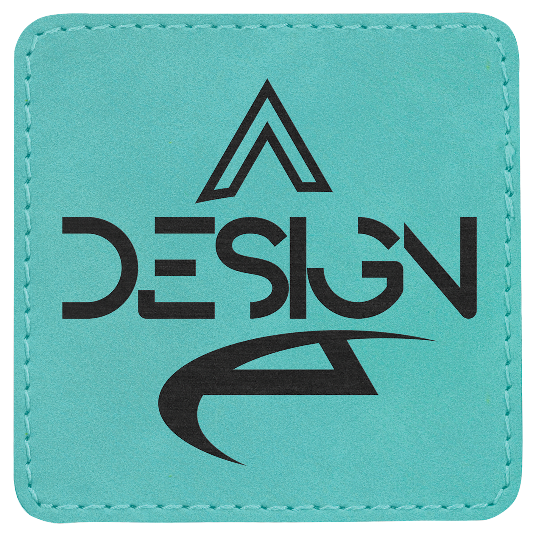 3" x 3" Square Laserable Leatherette Patch with Adhesive