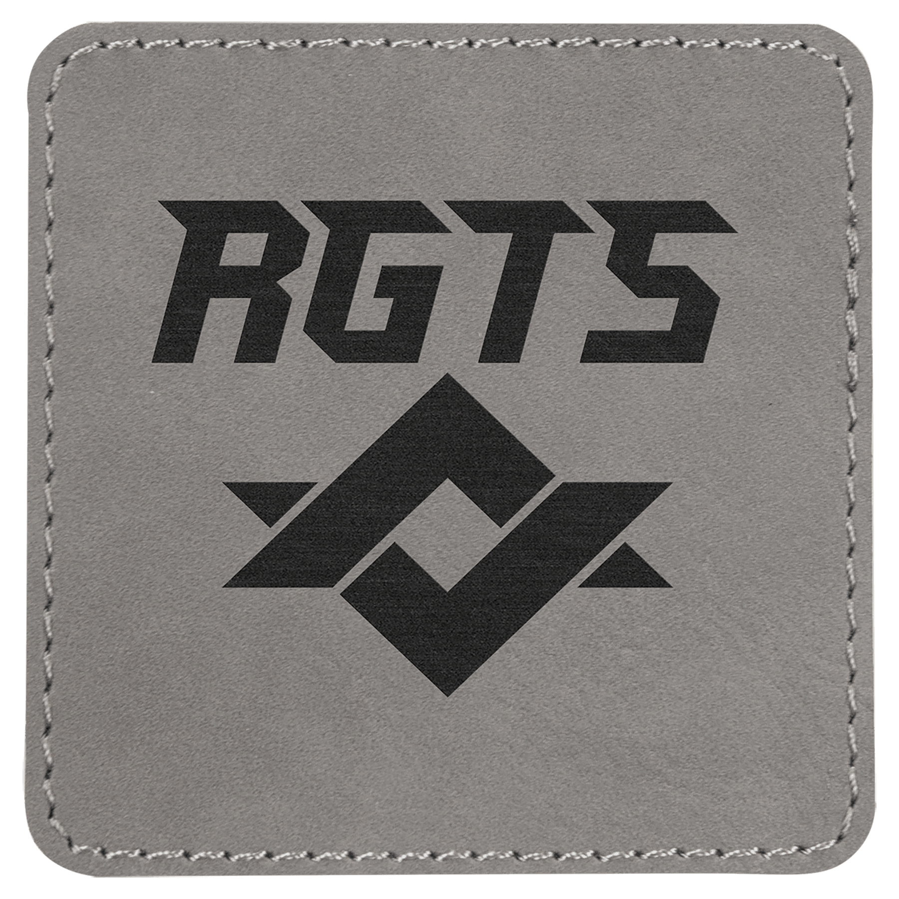 3" x 3" Square Laserable Leatherette Patch with Kota Pro Adhesive
