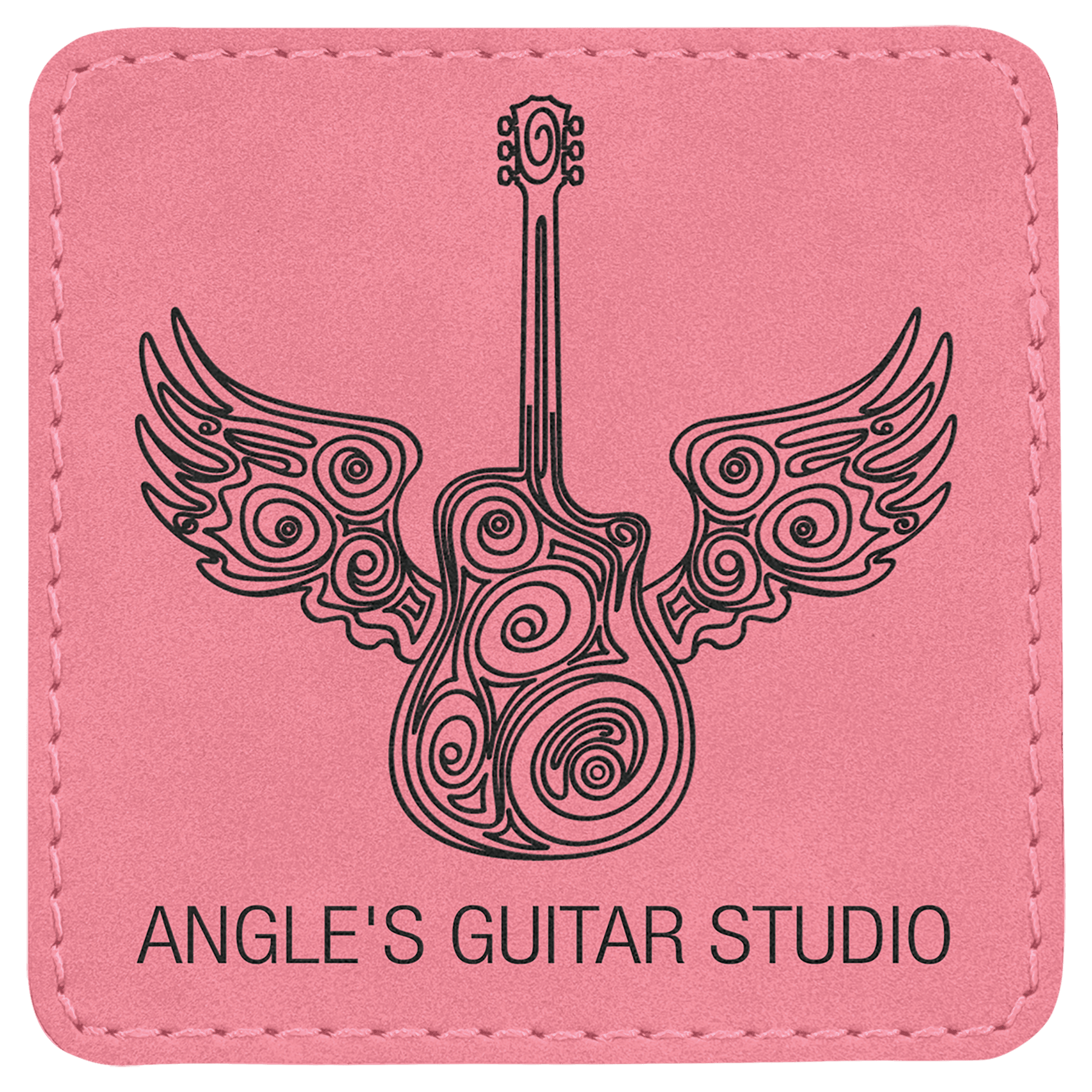 3" x 3" Square Laserable Leatherette Patch with Kota Pro Adhesive