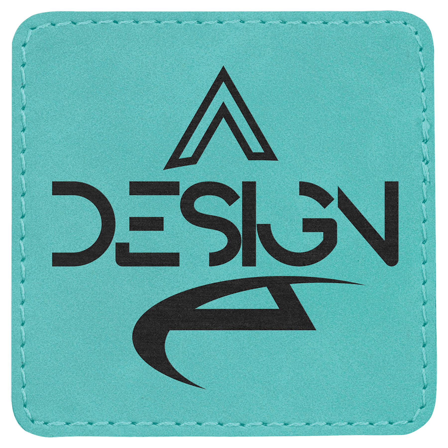 3" x 3" Square Laserable Leatherette Patch with Kota Pro Adhesive