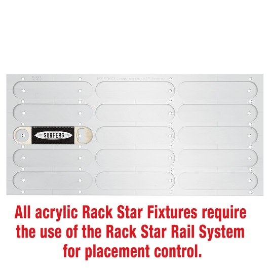 1 1/2" x 7" Bottle Opener Fixture-Holds 15-Laserable Leatherette/Silicone