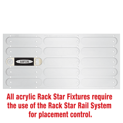 1 1/2" x 7" Bottle Opener Fixture-Holds 15-Laserable Leatherette/Silicone