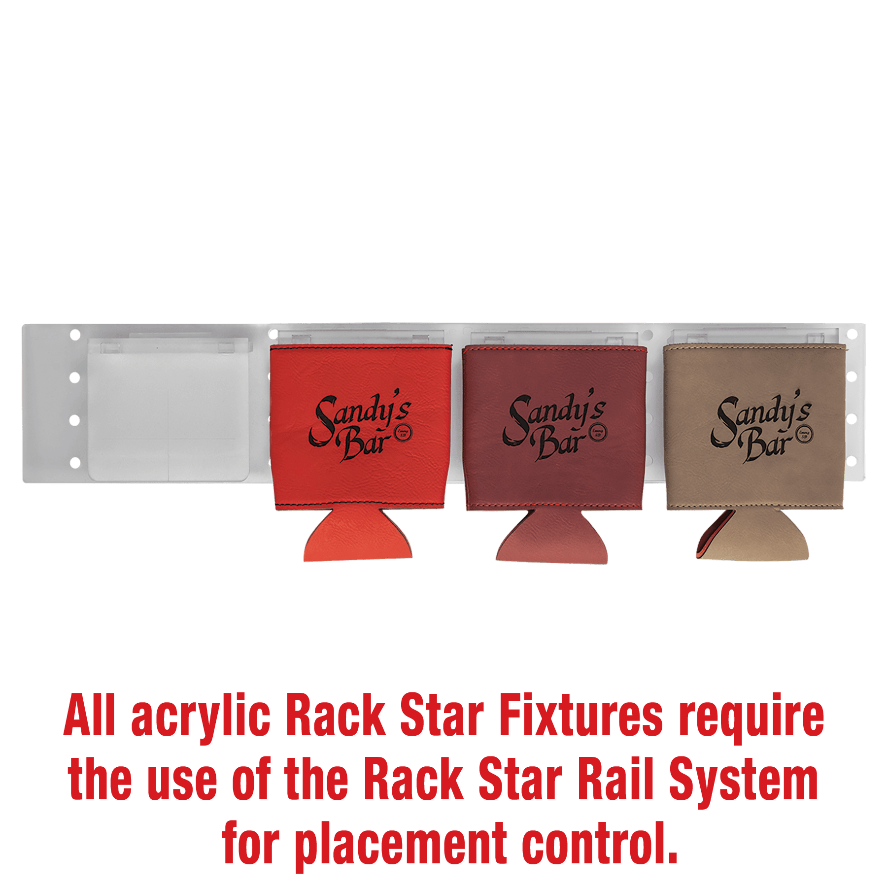 Laserable Leatherette Beverage Holder Rack Star Fixture-Holds 4 (For laser  only)