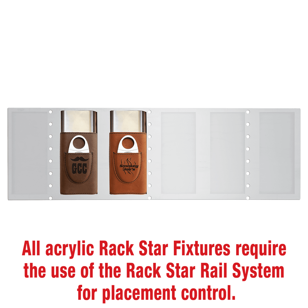 Laserable Leatherette Cigar Case with Cutter Rack Star Fixture-Holds 6