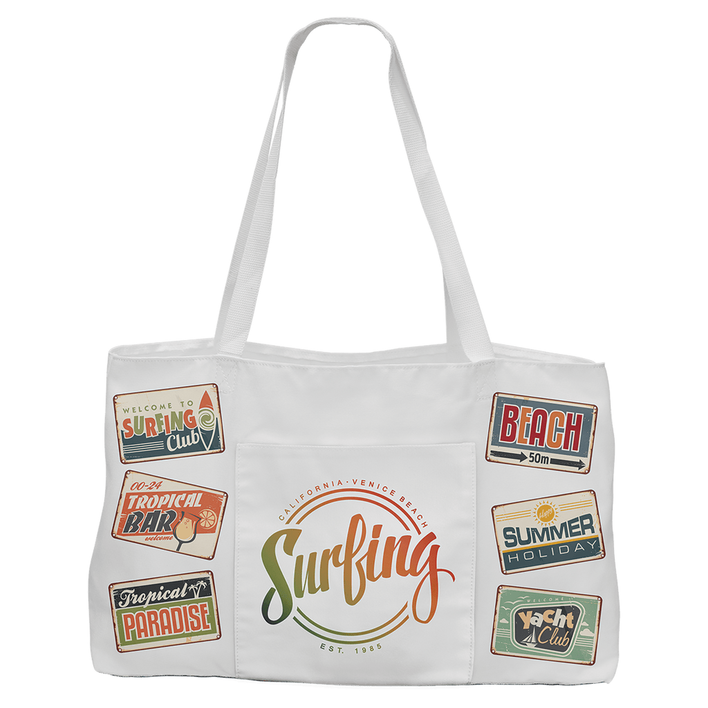 19" x 12" Canvas Bag with 5" Rawhide Laserable Leatherette Gusset