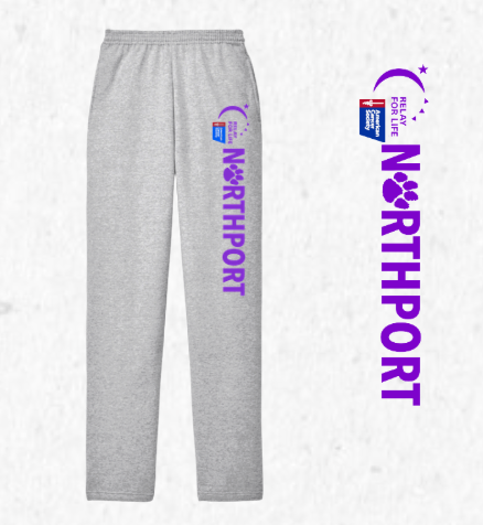 Relay for Life | Port & Co. PC78P | Open Bottom Sweatpants | Light Steel Gray