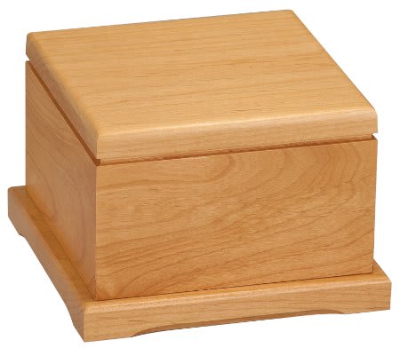 4 1/2" Alder Pet Urn with Laserable Lid