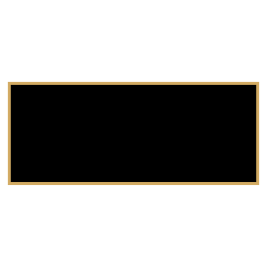 1 3/8" x 3 1/4" Black Laserable Brass Plaque Plate with Border