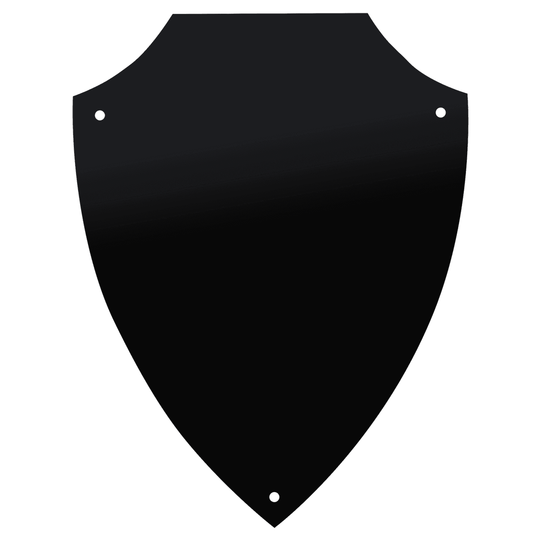 5 1/4" x 6 1/2" Shield Laserable Brass Plate with Four Holes