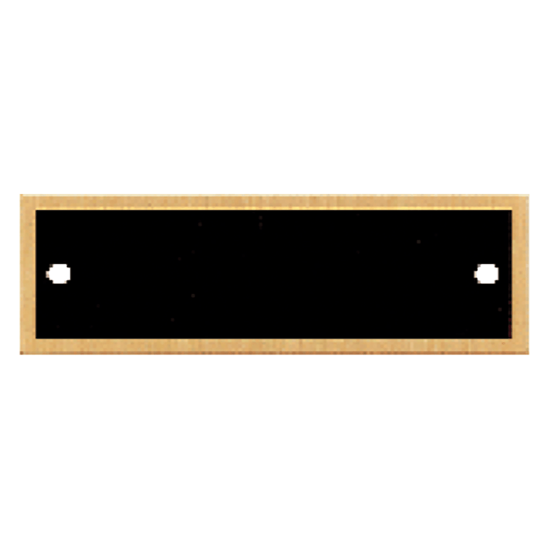 7/8" x 2 3/4" Black Laserable Brass Plate with Border and Two Holes