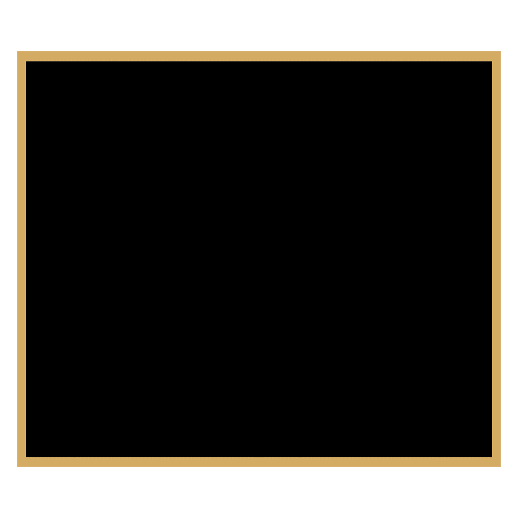 2 1/2" x 2 7/8" Black Laserable Brass Plaque Plate with Border