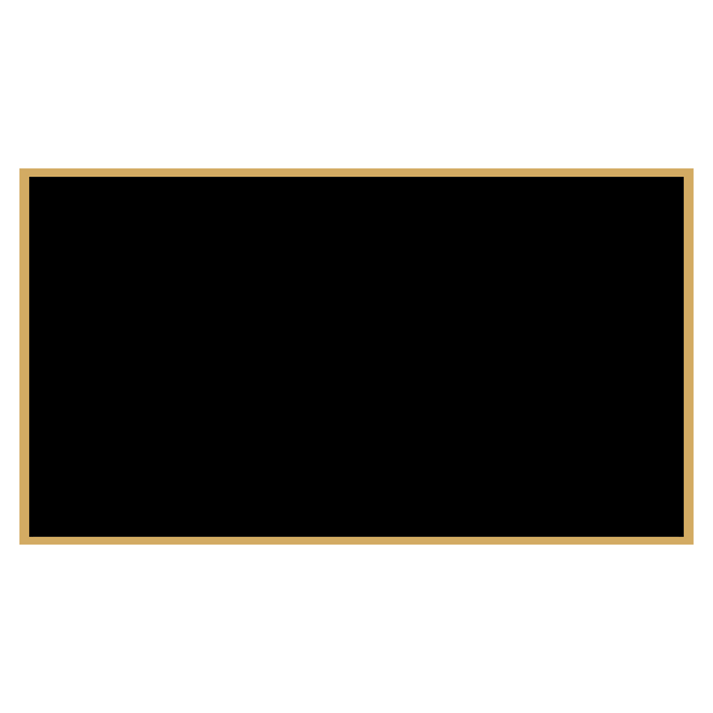 2" x 3 1/2" Black Laserable Brass Plaque Plate with Border