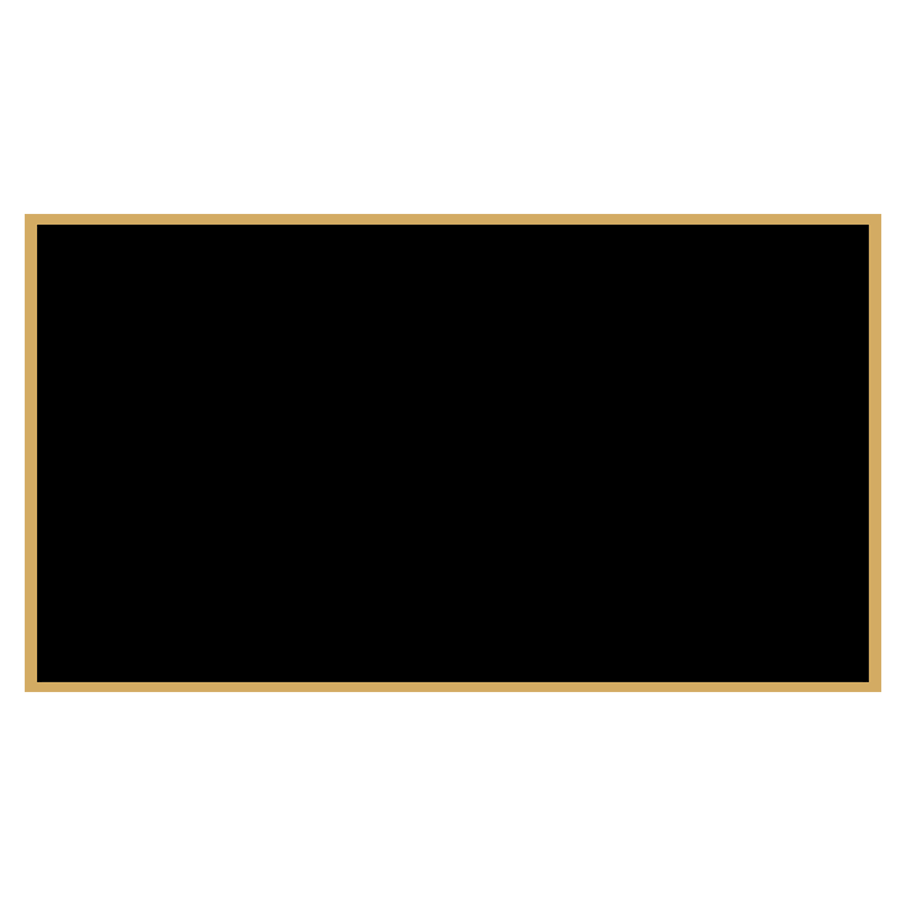 2" x 3 1/2" Black Laserable Brass Plaque Plate with Border