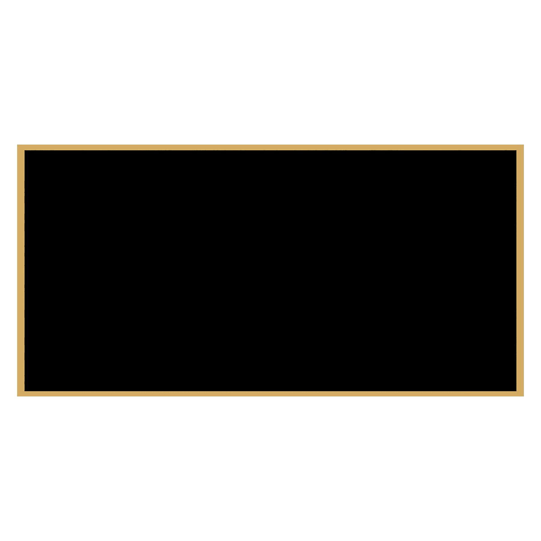 1 1/2" x 3" Black Laserable Brass Plaque Plate with Border