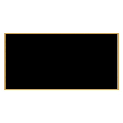 1 1/2" x 3" Black Laserable Brass Plaque Plate with Border