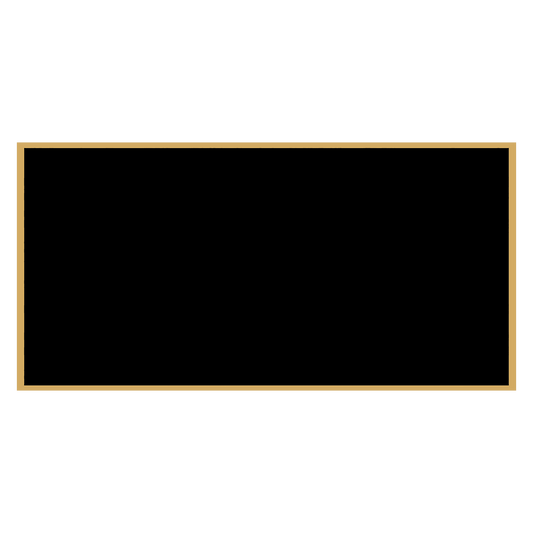 1 1/2" x 3" Black Laserable Brass Plaque Plate with Border