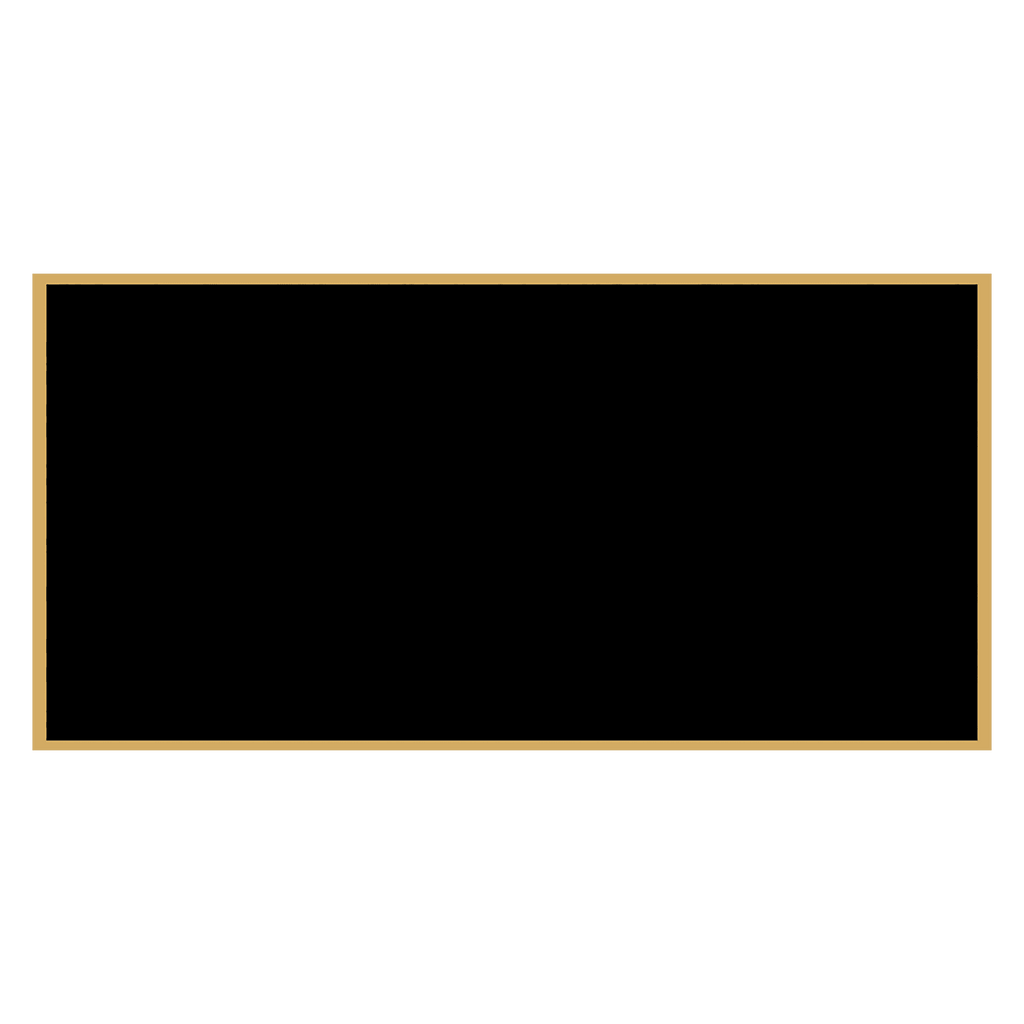 1 1/2" x 3" Black Laserable Brass Plaque Plate with Border