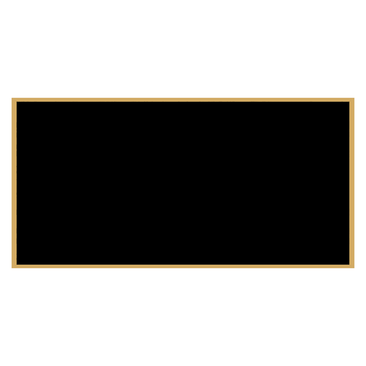 1 1/2" x 3" Black Laserable Brass Plaque Plate with Border