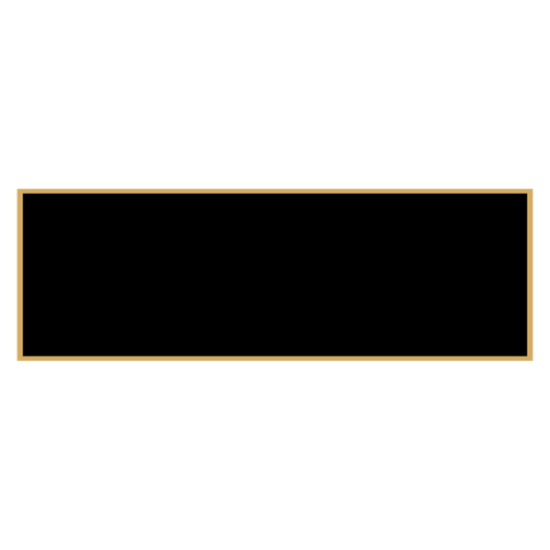 1 1/16" x 3 1/16" Black Laserable Brass Plaque Plate with Border