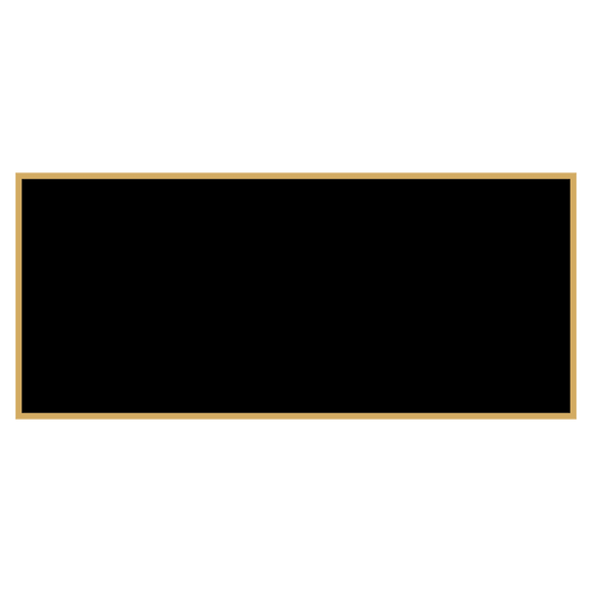 1 5/8" x 3 5/8" Black Laserable Brass Plaque Plate with Border