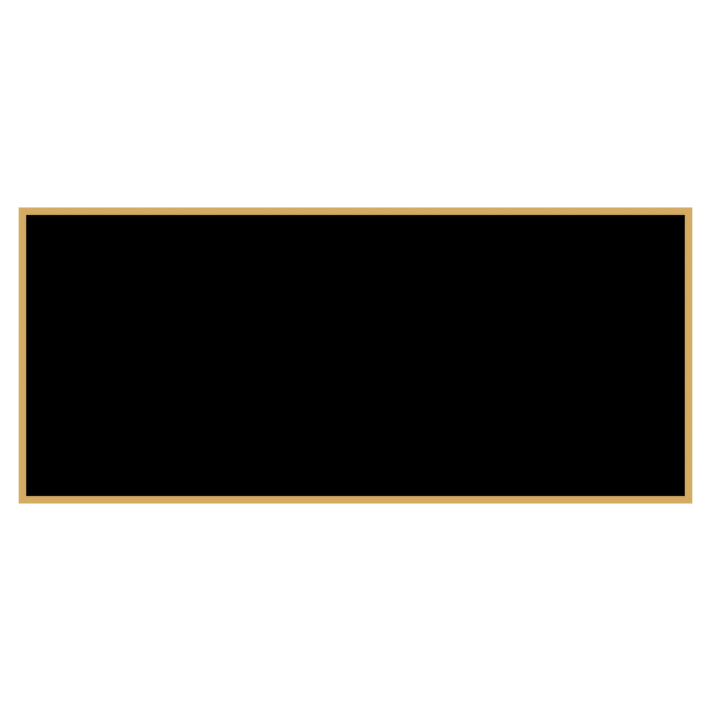 1 5/8" x 3 5/8" Black Laserable Brass Plaque Plate with Border