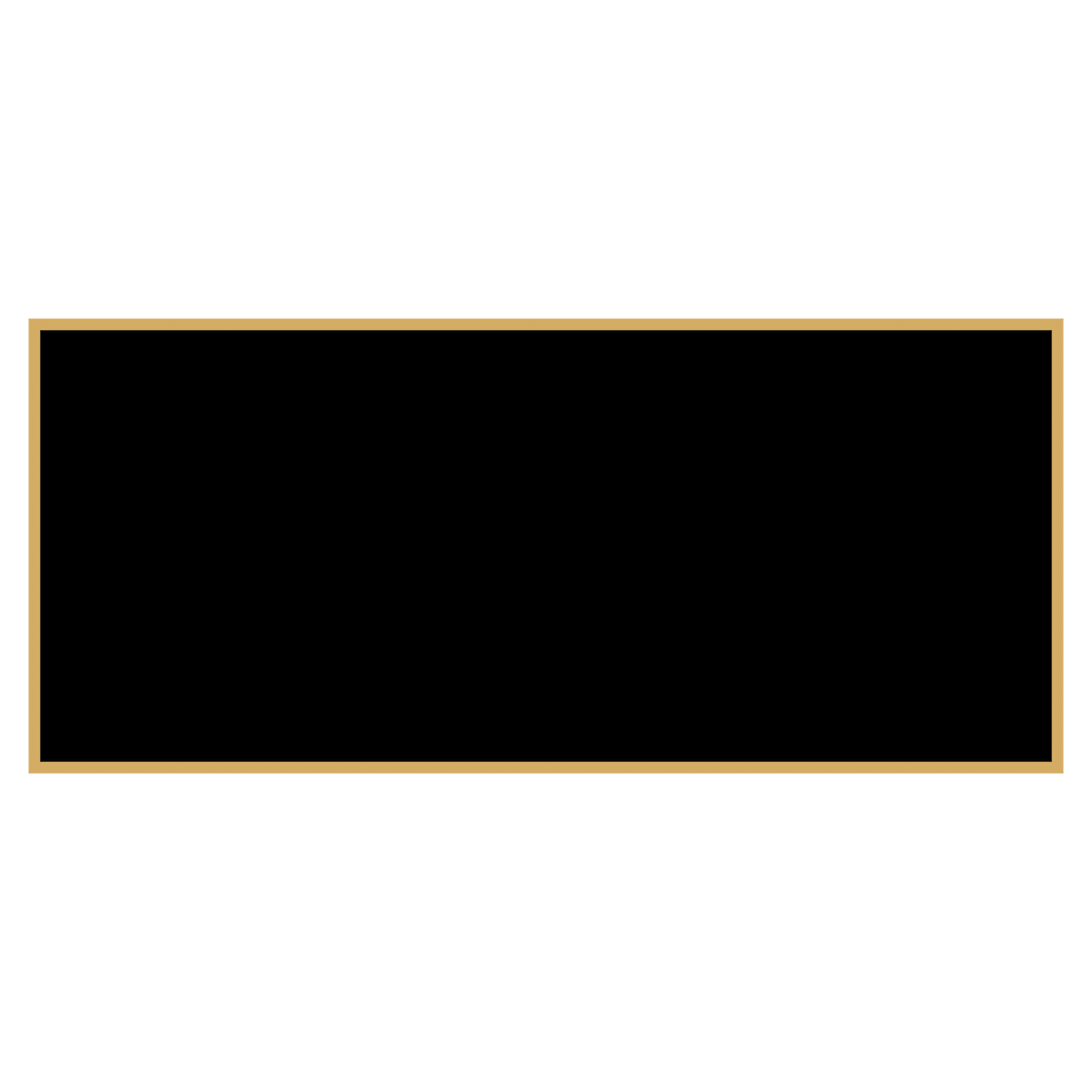 1 5/8" x 3 5/8" Black Laserable Brass Plaque Plate with Border