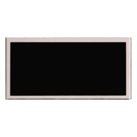 1 1/4" x 2 1/2" Laserable Aluminum Black Plate with Border and Adhesive on Back