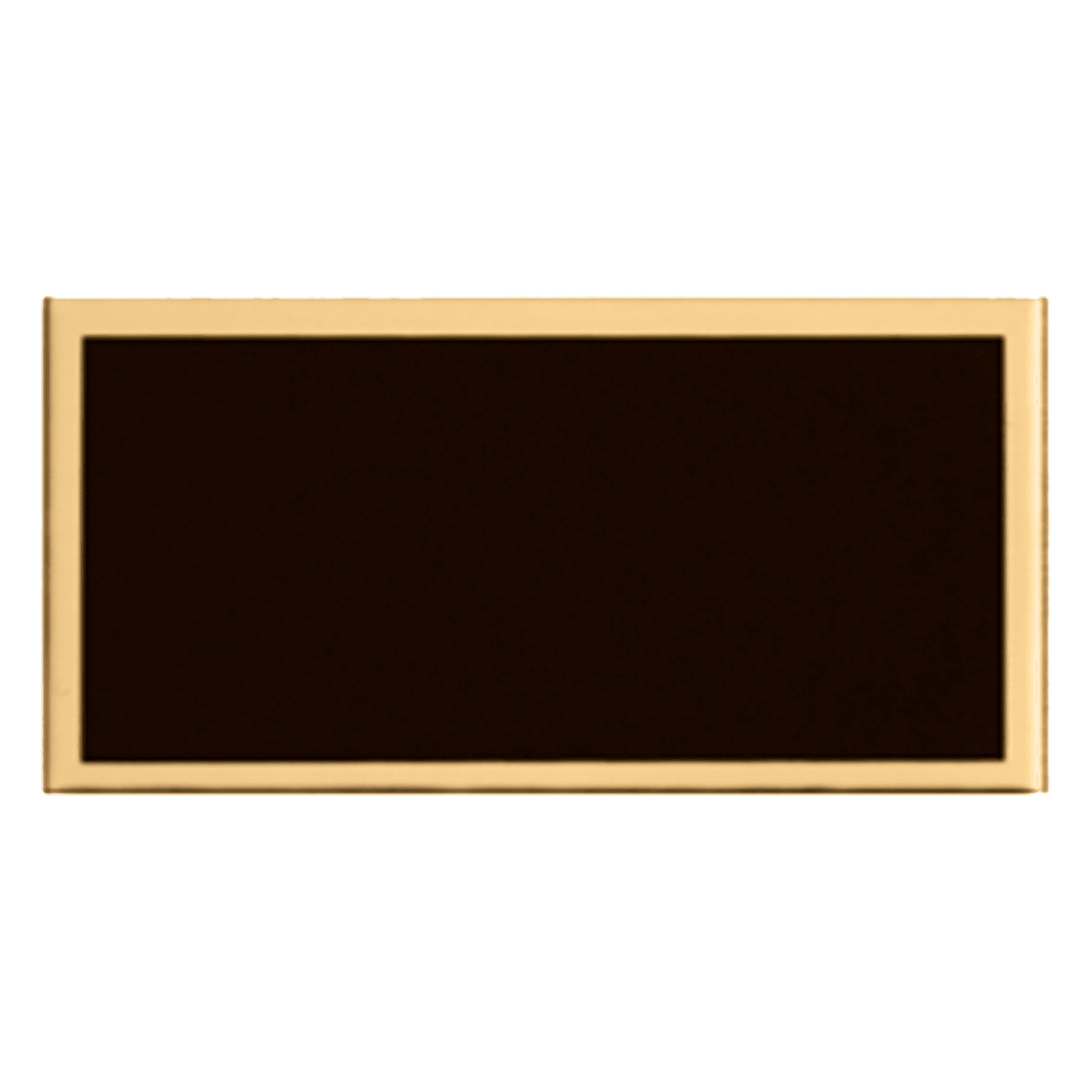 1 1/2" x 3" Laserable Aluminum Black Plate with Gold Border