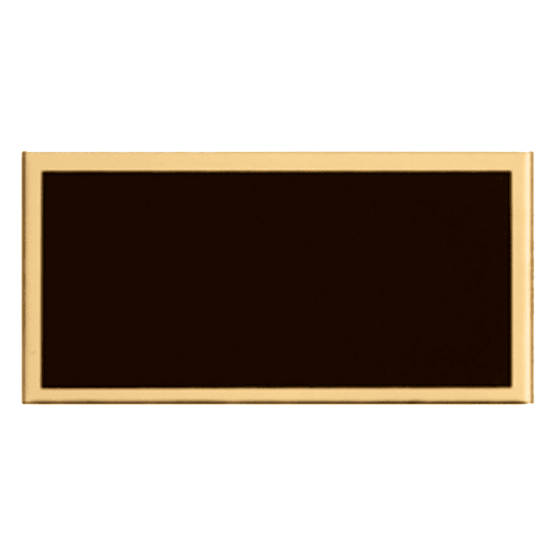 1 1/2" x 3" Laserable Aluminum Black Plate with Gold Border