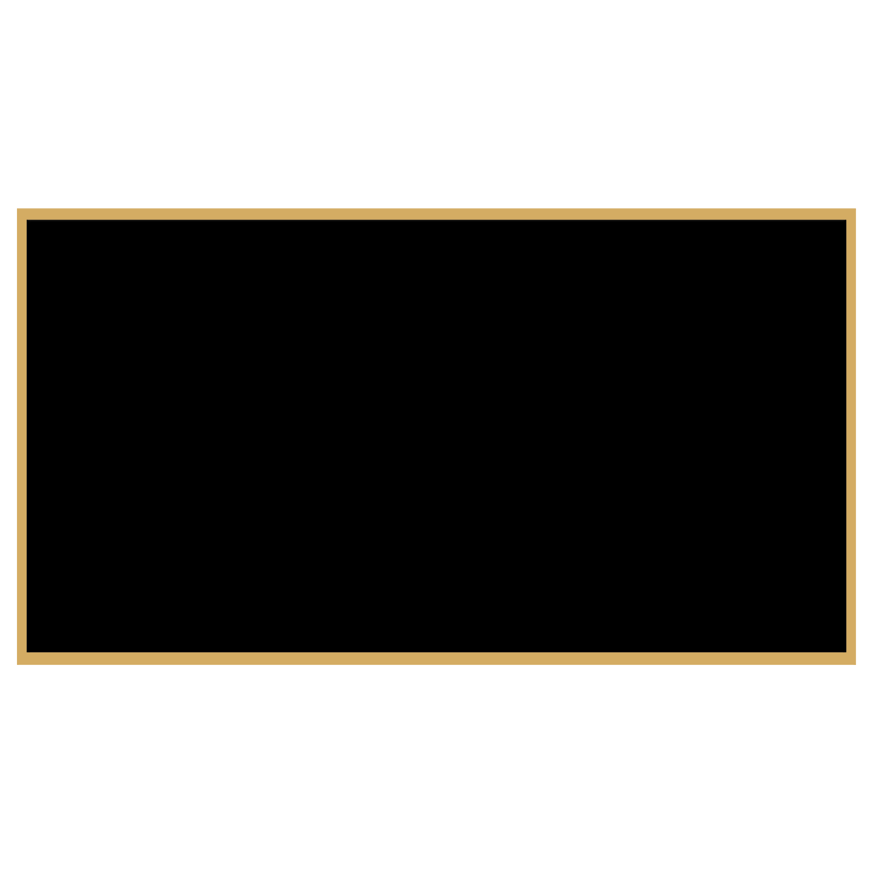 2 3/4" x 5" Black Laserable Brass Plaque Plate with Border