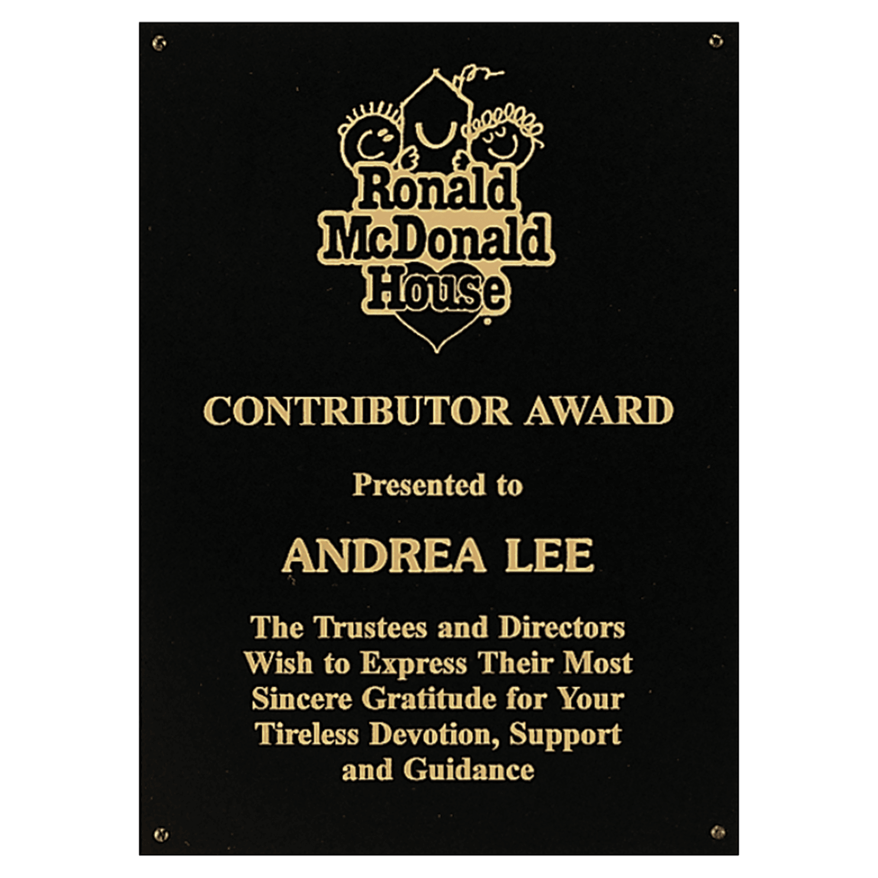 4 1/4" x 6 1/4" Laserable Brass Plaque Plate with Four Holes