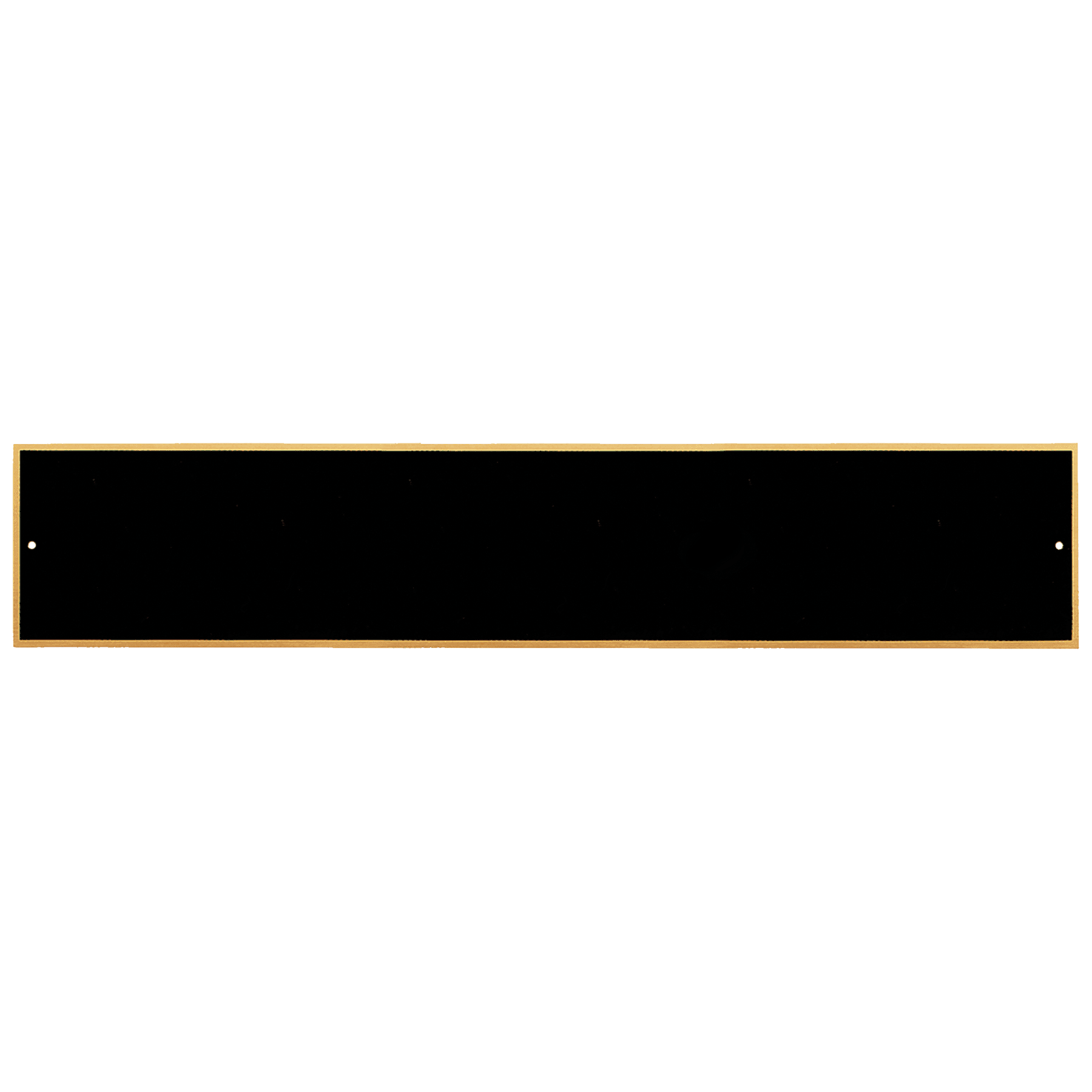 1 3/4" x 8 7/8" Black Laserable Brass Plate with Border and 2 Holes