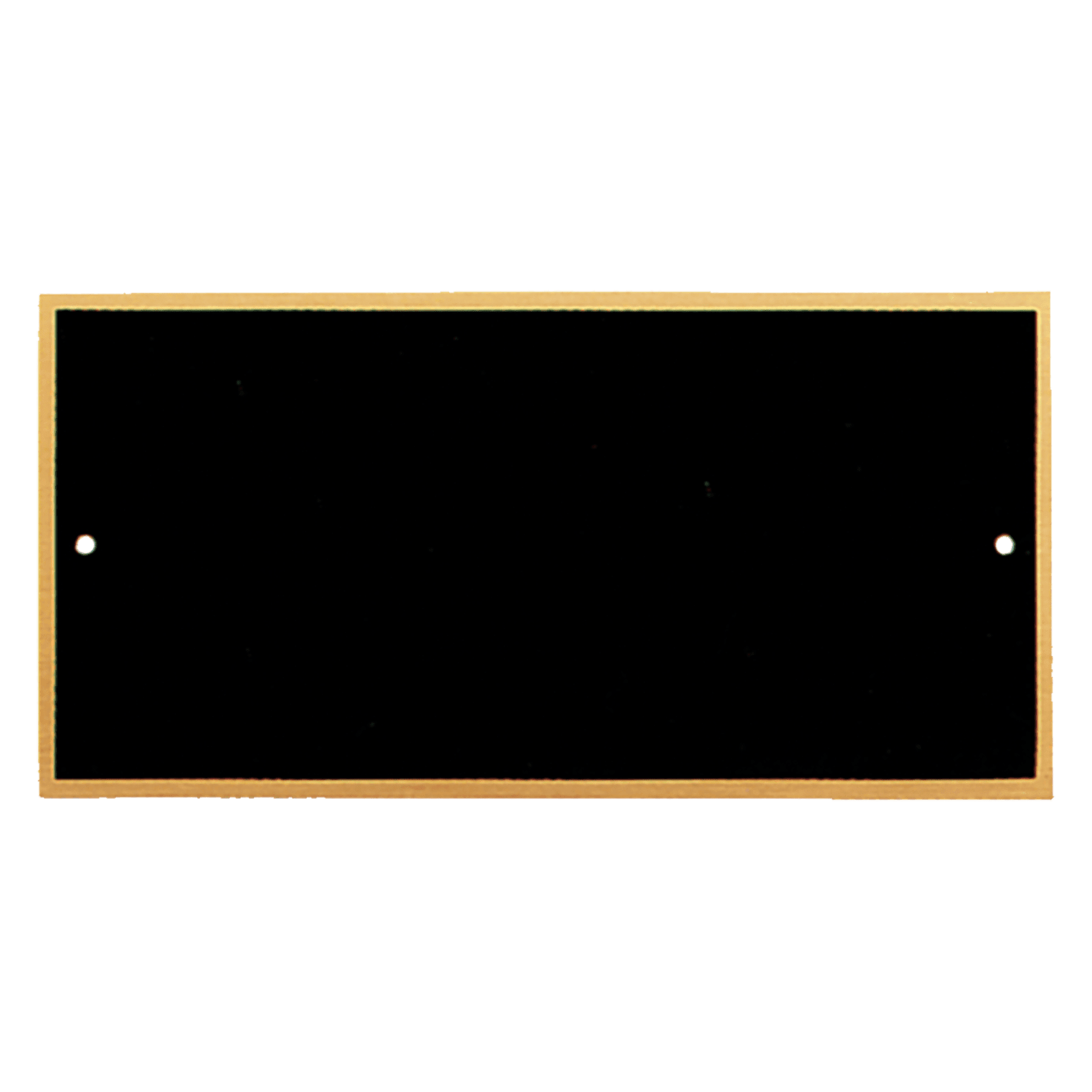 3" x 4 1/4" Black Laserable Brass Plate with Border and 2 Holes