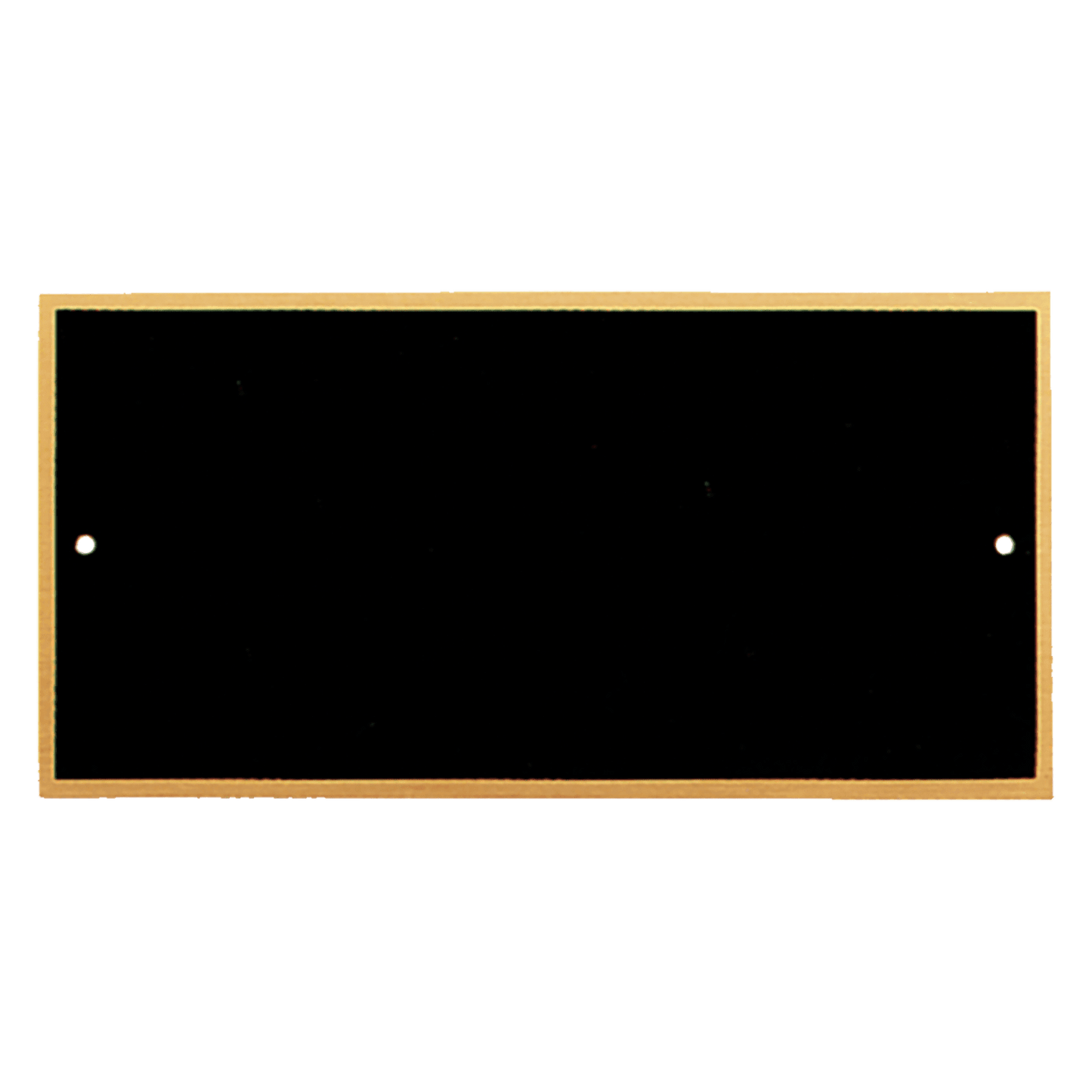 1 1/2" x 3 3/4" Black Laserable Brass Plate with Border and 2 Holes